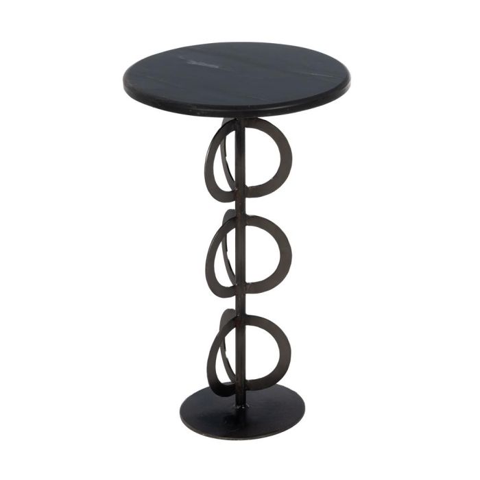 S/2 Mesa Auxiliar Blanco-Negro 38 X 38 X 63 cm