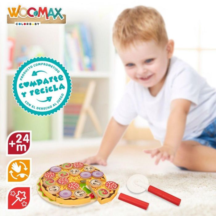 Juego de Madera Woomax Pizza 27 Piezas (6 Unidades) 3