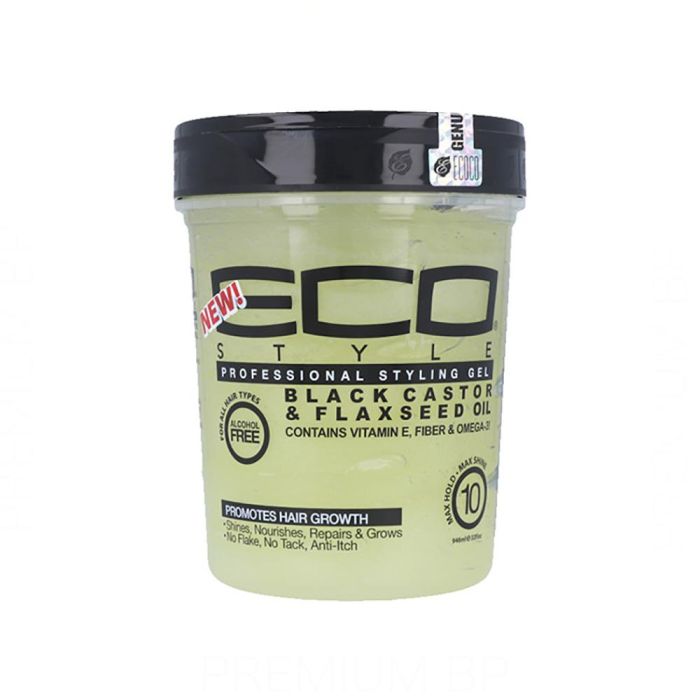 Eco Styler Styling Gel Black Castor - Nutre, repara y hace crecer el cabello 32Oz/946 ml