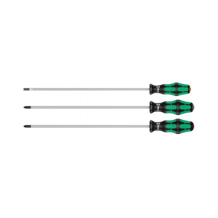 Wera 335/350/355/3 Juego de Destornilladores Kraftform Plus Phillips Pozidriv con Hoja de 30 cm