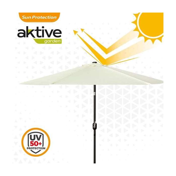 Aktive Parasol de Terraza 270 cm con Chimenea y Mástil de Aluminio 2