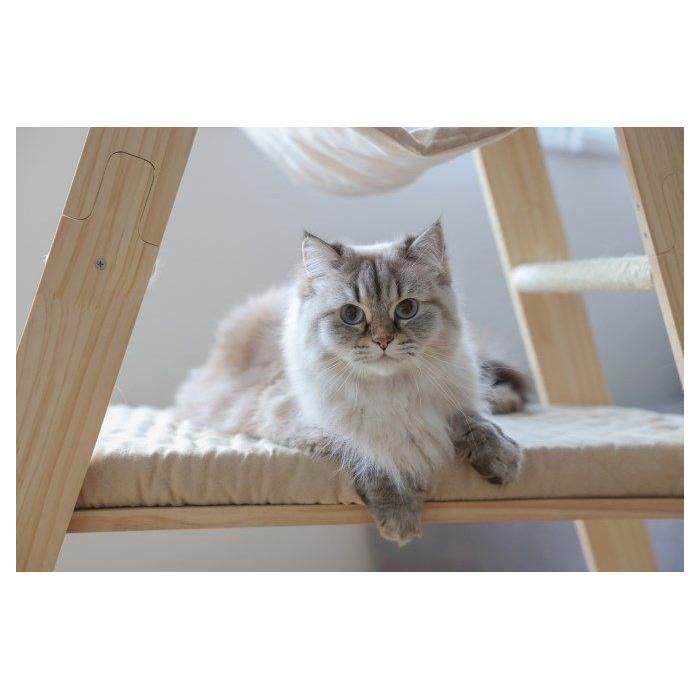 Rascador para gatos 134 cm - ESCALERA - KERBL - Madera maciza - 3 opciones de descanso 5 Rascador para gatos 134 cm - ESCALERA - KERBL - Madera maciza - 3 opciones de descanso 5