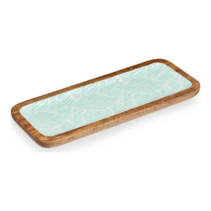 Centro de Mesa Blanco Marrón Verde Hoja de planta 38 x 15 cm Centro de Mesa Blanco Marrón Verde Hoja de planta 38 x 15 cm