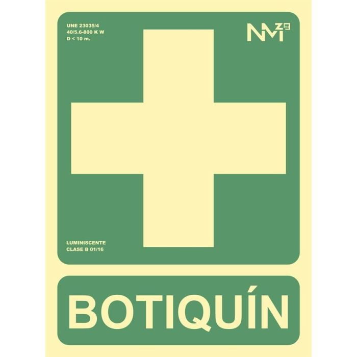 Archivo 2000 Señal "Botiquín" 224x300 Pvc Verde Archivo 2000 Señal "Botiquín" 224x300 Pvc Verde