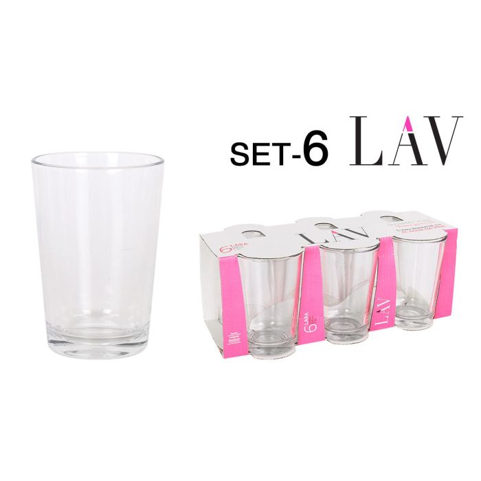 Lav Set 6 Vasos Agua 205 cc "Lara" (8 Cajas) Lav Set 6 Vasos Agua 205 cc "Lara" (8 Cajas)