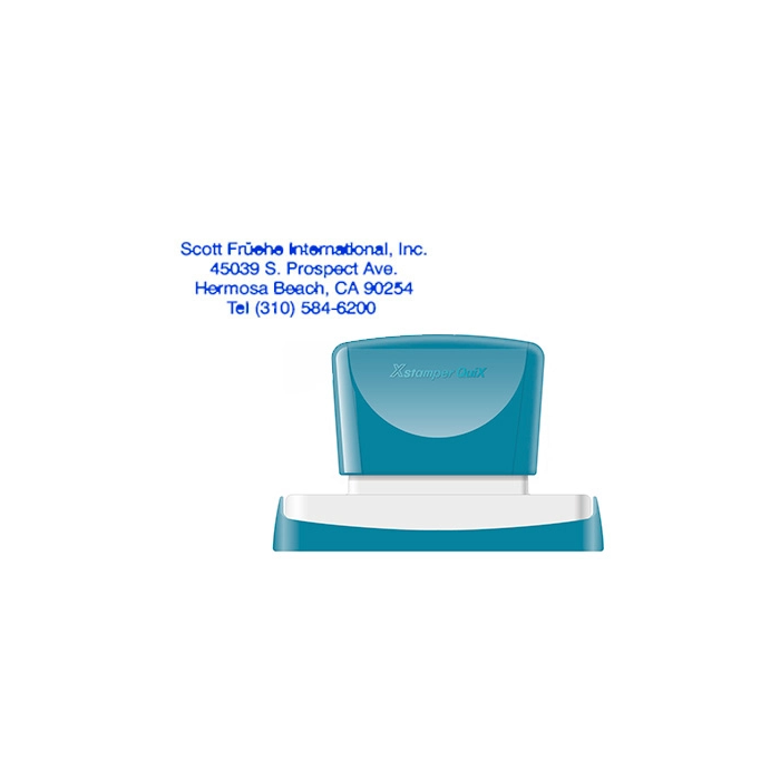 X'stamper Sello Quix Personalizable, Azul, Medidas 28x78 mm, Referencia q-24 0 X'stamper Sello Quix Personalizable, Azul, Medidas 28x78 mm, Referencia q-24 0