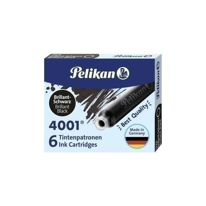Tinta Estilografica Pelikan Caja 6 Cartuchos Tp/6 Negro (301218)