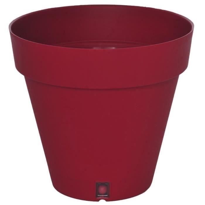 Jardinera redonda RIVIERA LOFT - Plástico - Diámetro 40 cm - Rojo Jardinera redonda RIVIERA LOFT - Plástico - Diámetro 40 cm - Rojo