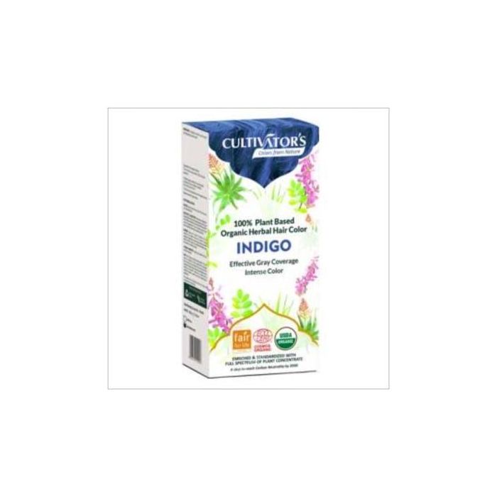 CULTIVATORS Tinte Capilar Orgánico Índigo 100g – Cobertura Canas 100%, Vegano, Certificado Ecocert