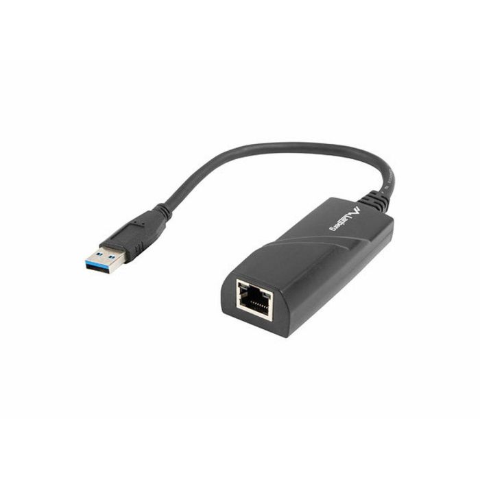 Lanberg Adaptador USB 3.0 a Red Ethernet LAN, Negro