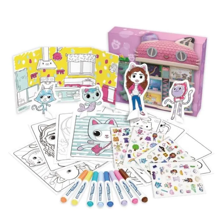 Crayola Set de Colorear sin Manchas Color Wonder La Casa de Gabby - Rotuladores que Escriben Solo en Papel, Apto para Niños de 3+ Años 1