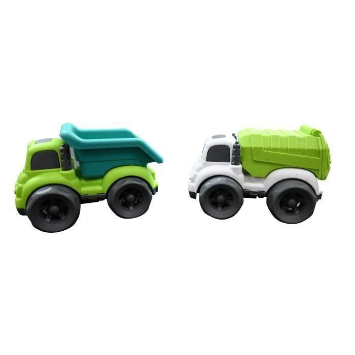 Paquete de 2 camiones en fibras de trigo, reciclables y biodegradables 1 Paquete de 2 camiones en fibras de trigo, reciclables y biodegradables 1