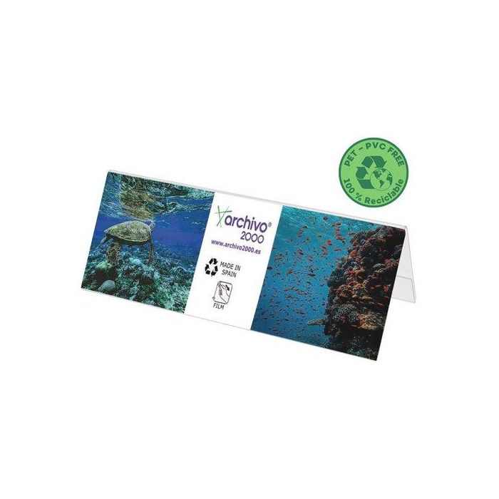 Porta-Nombres Sobremesa A.2000 A5 Pvc Transparente