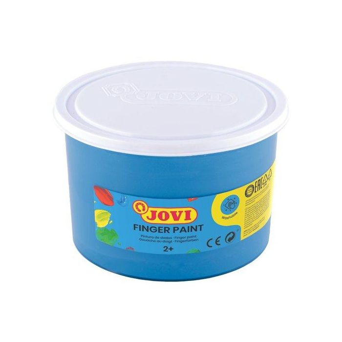 Jovi Pintura a Dedos Opaca Azul 500 cc - Secado Rápido, Colores Intensos Mezclables