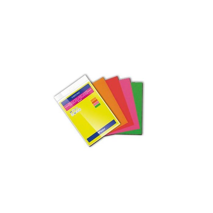 Cartulina Fluor A4 Sadipal 250G Surtido Paquete De 5 (Amarillo, Magenta, Naranja, Rojo Y Verde)
