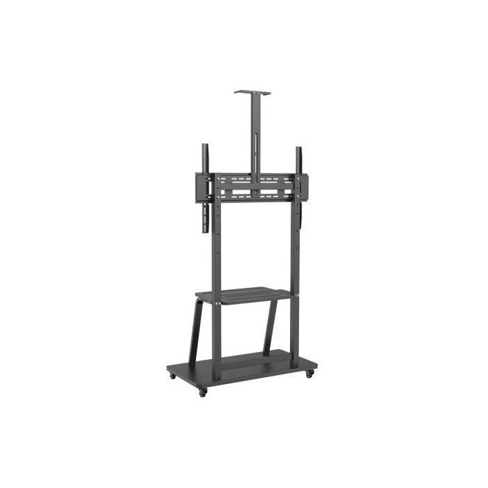 Aisens Soporte de suelo eco con ruedas y freno, bandeja para DVD y soporte para cámara, para TV 37-100", hasta 150 kg, incluye accesorios de montaje, negro 2 Aisens Soporte de suelo eco con ruedas y freno, bandeja para DVD y soporte para cámara, para TV 37-100", hasta 150 kg, incluye accesorios de montaje, negro 2