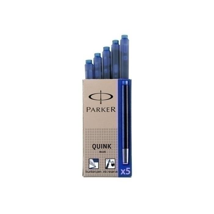 Parker Recambio Para Pluma Quink Ink Cartucho Pack 5 Ud Azul