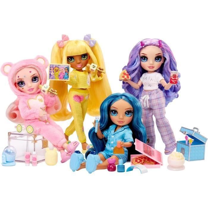 Rainbow High LIT0035051503682 Muñeca de Moda Articulada Junior High Pyjama Party Sunny (Amarillo) 22 cm con Accesorios 4