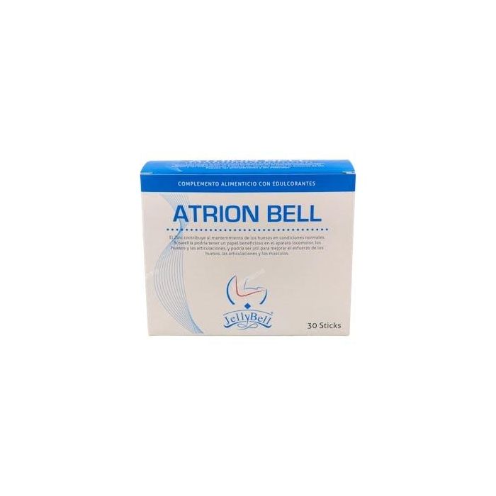 Jellybell Atrion 30 Sticks. Con Zinc, Boswellia y Cúrcuma para Huesos y Articulaciones. 1 Stick al Día.