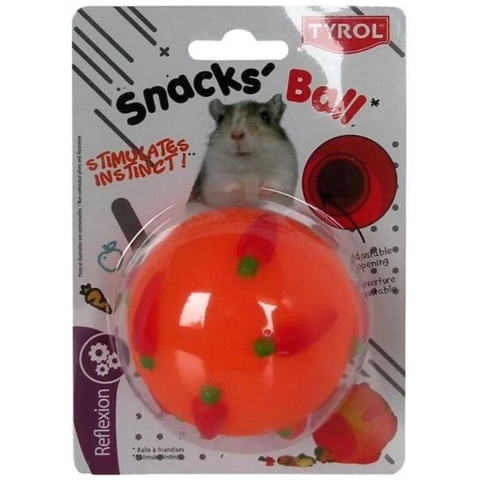 Tyrol Bola dispensadora de premios para roedores TYR3281012070091 - Ø 7,5 cm