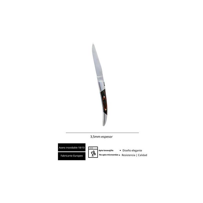 Feroz Cuchillo Chuletero Negro 225 Mm (6 Unidades) 1 Feroz Cuchillo Chuletero Negro 225 Mm (6 Unidades) 1