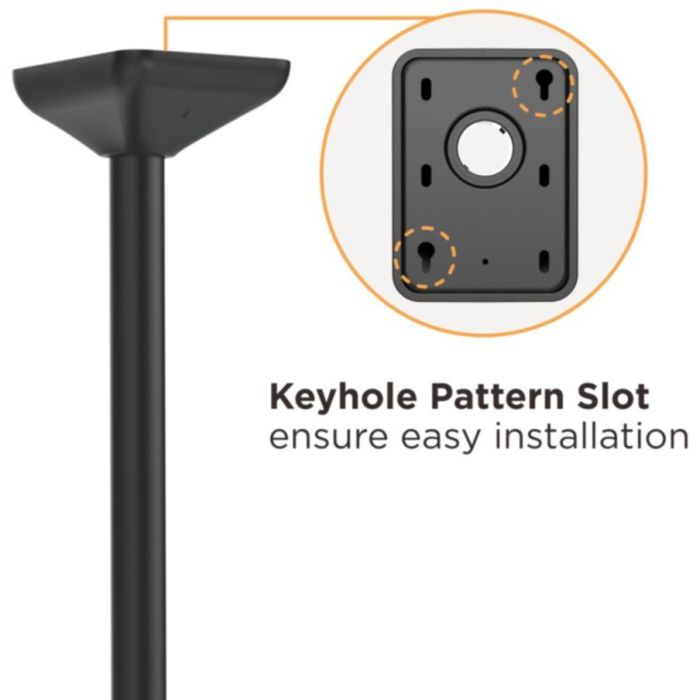 EQUIP Soporte de Techo Doble Pantalla 45"-55" 100kg 650373 Negro Plata 9