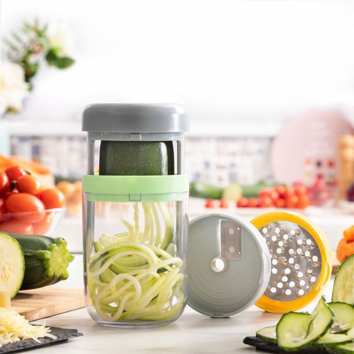 Cortador de Verduras en Espiral y Rallador con Recetas Vigizer InnovaGoods Cortador de Verduras en Espiral y Rallador con Recetas Vigizer InnovaGoods