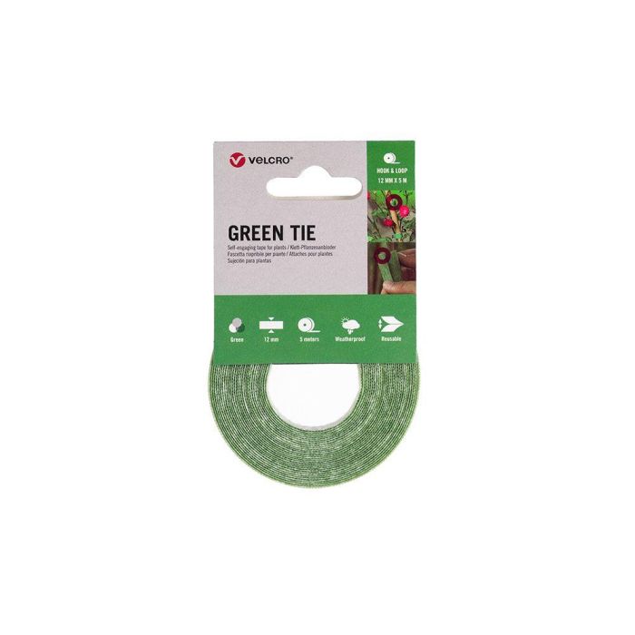 Velcro® Cinta Sujeción Plantas Verde 12 mm x 5 m 1