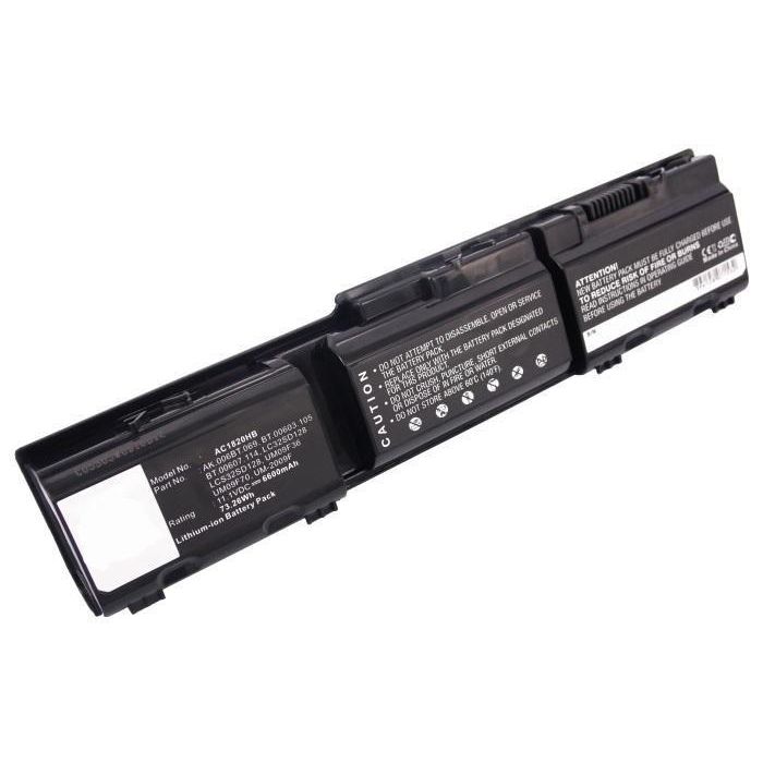 CoreParts Batería Portátil Li-ion 48.84Wh 11.1V 4400mAh Negra para Acer Aspire 1825, 1420P, 1820, 1820PT