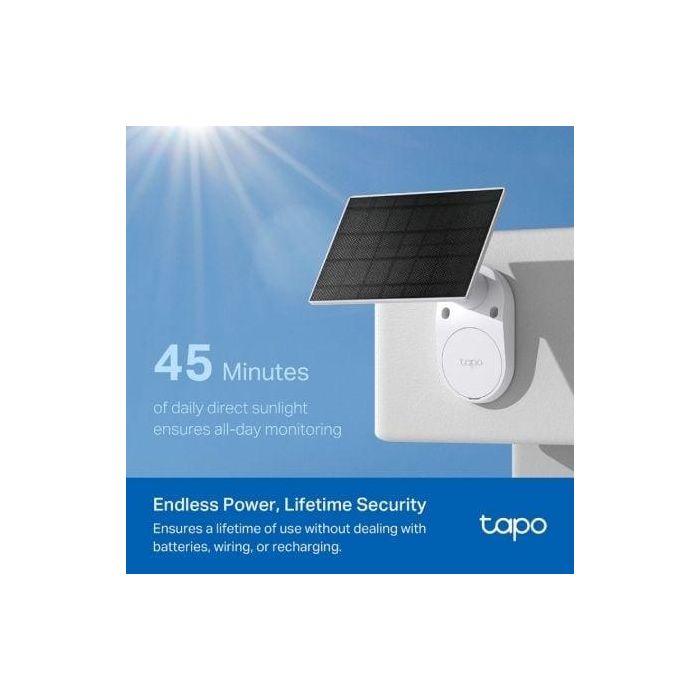 TP-Link Tapo TC82 Kit Cámara Seguridad WiFi con Panel Solar 2K 3MP, Visión Nocturna Color, Detección IA, Batería, IP65 3 TP-Link Tapo TC82 Kit Cámara Seguridad WiFi con Panel Solar 2K 3MP, Visión Nocturna Color, Detección IA, Batería, IP65 3