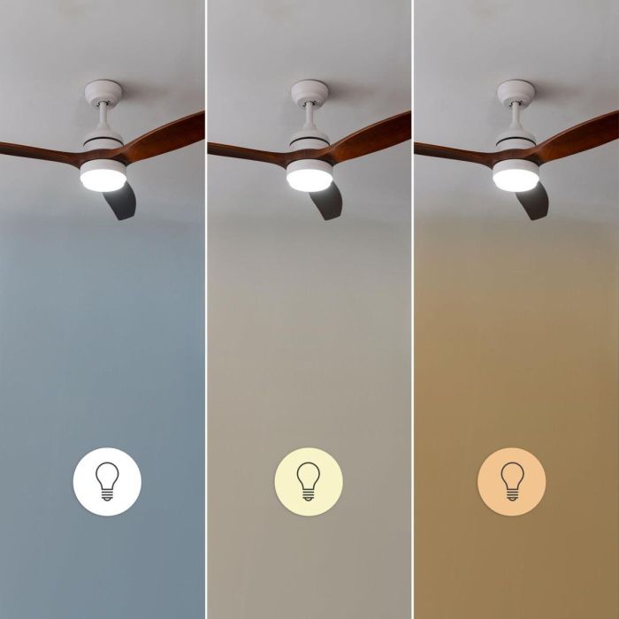 Ventilador de Techo con Luz Cecotec EnergySilence Aero 5230 18 W 40 W Blanco Negro Madera (3000-6500 K) 5 Ventilador de Techo con Luz Cecotec EnergySilence Aero 5230 18 W 40 W Blanco Negro Madera (3000-6500 K) 5