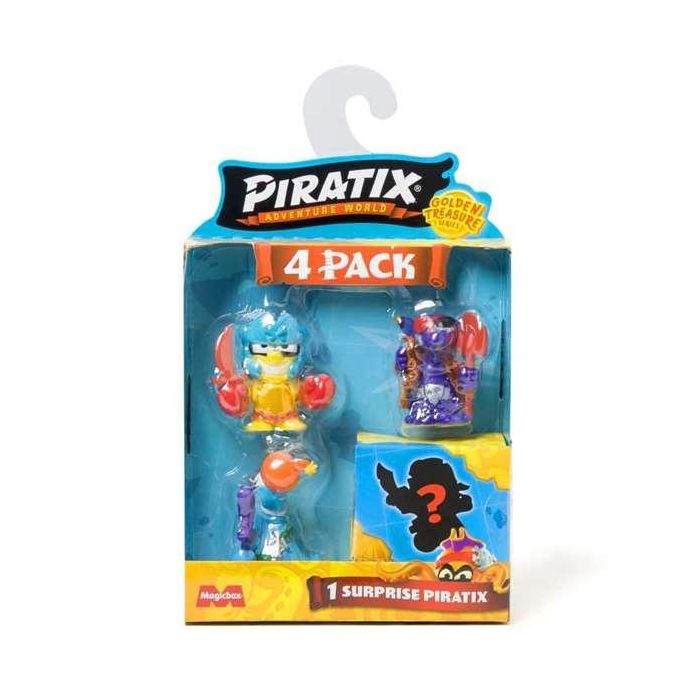 Magic Box Figura Piratix Golden Treasure Pack de 4 con 3 Piratix y 1 Sorpresa 1 Magic Box Figura Piratix Golden Treasure Pack de 4 con 3 Piratix y 1 Sorpresa 1