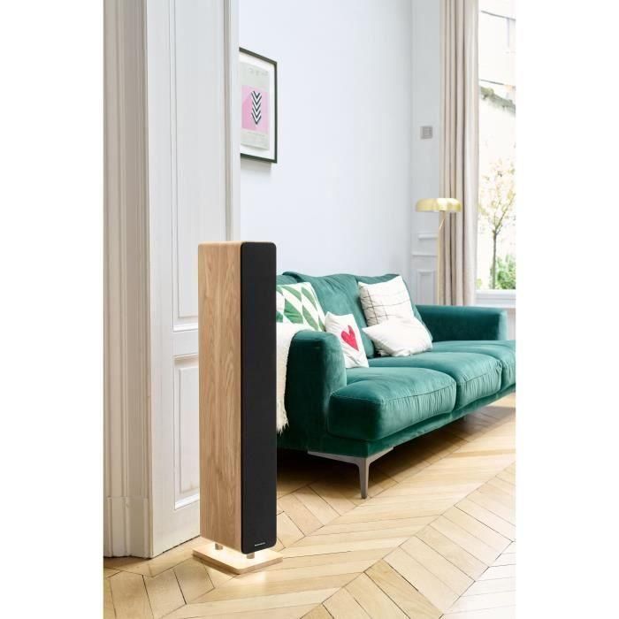 Torre de sonido Bluetooth - THOMSON - Madera/Negro - 120W, Óptico, USB, Ecualizador, TWS, Control remoto, Fuente de alimentación. 230 V 4