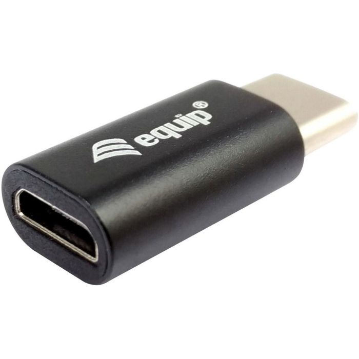 Equip Adaptador USB Tipo C a Micro USB 133472 - Compatible con Samsung Galaxy S8, S8+, Nexus 6P, 5X - Negro 1