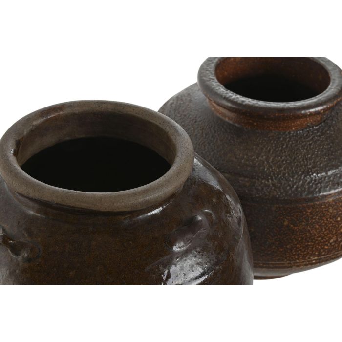 Vasija Item Home DKD Home Decor 25 x 20 x 25 cm (2 Unidades) 2