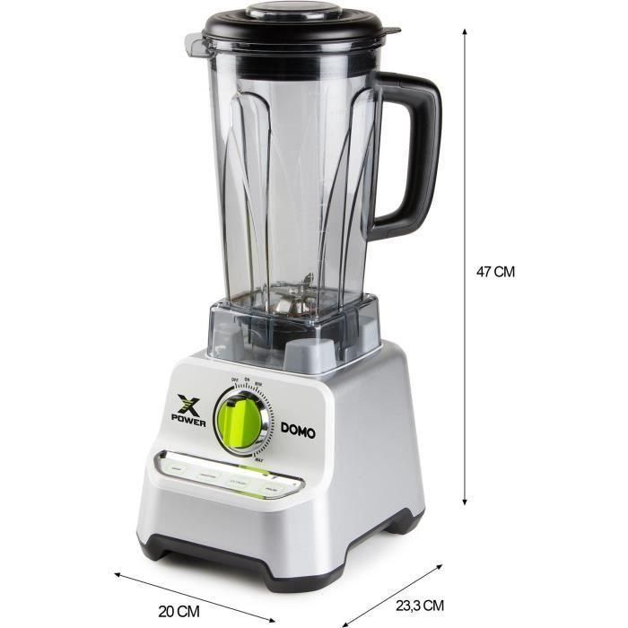 Licuadora XPOWER - DOMO - DO747BL - 1500 W - 2 L - Gris 2 Licuadora XPOWER - DOMO - DO747BL - 1500 W - 2 L - Gris 2