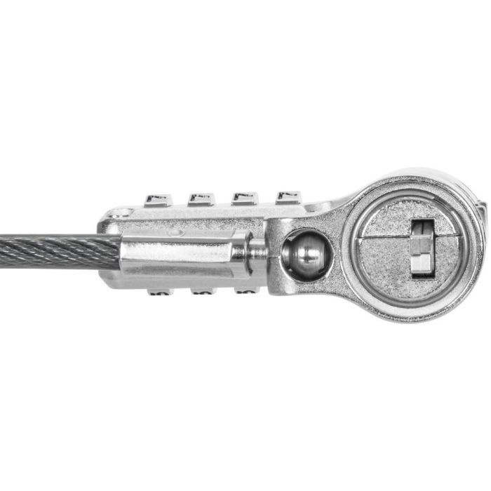 Targus ASP96RGL - Candado de Combinación Reajustable de Acero Galvanizado para Portátil/PC/Monitor, Cable de 2m, Plata 2 Targus ASP96RGL - Candado de Combinación Reajustable de Acero Galvanizado para Portátil/PC/Monitor, Cable de 2m, Plata 2