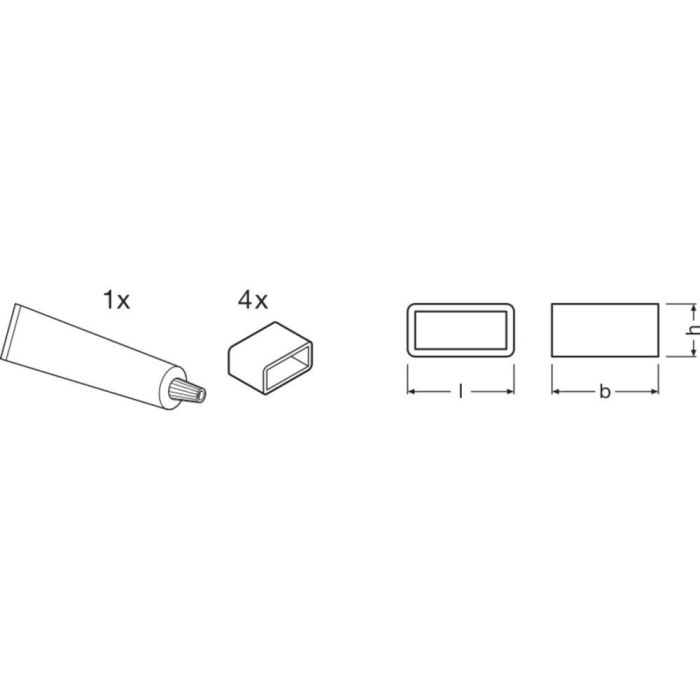 [LVE-4058075451261] Ledvance Conectores Tiras LED RGBW -13/SE/P SIL-SEAL Pack 4 1