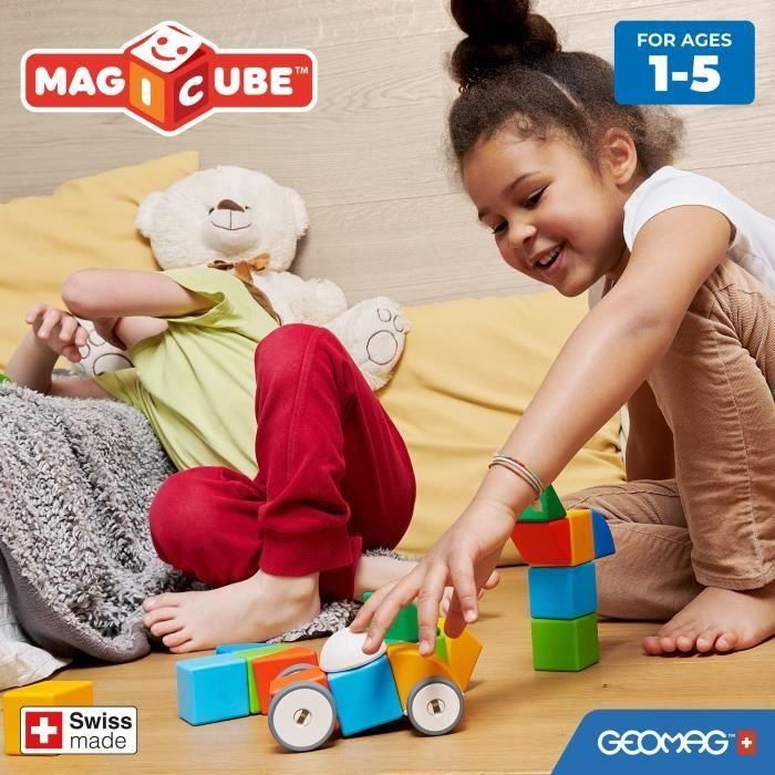 Bloques Magnéticos - GEOMAG - Magicube 308 - 10 piezas - Varias formas - Vehículos - Plástico reciclado 4 Bloques Magnéticos - GEOMAG - Magicube 308 - 10 piezas - Varias formas - Vehículos - Plástico reciclado 4