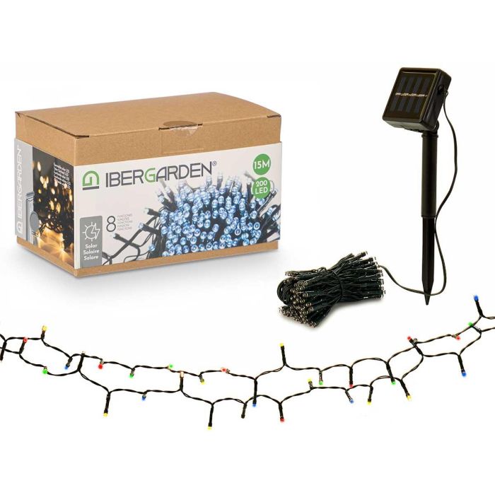 Guirnalda Solar 200 Leds Blancas Ibergarden 20X12CM (12 Unidades) Guirnalda Solar 200 Leds Blancas Ibergarden 20X12CM (12 Unidades)