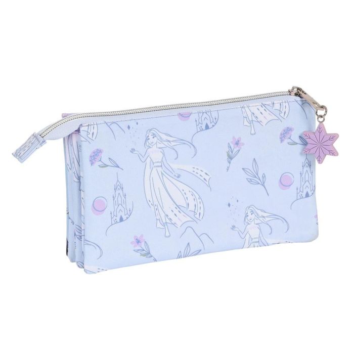 Portatodo Triple Frozen Believe Lila 22 x 12 x 3 cm 2