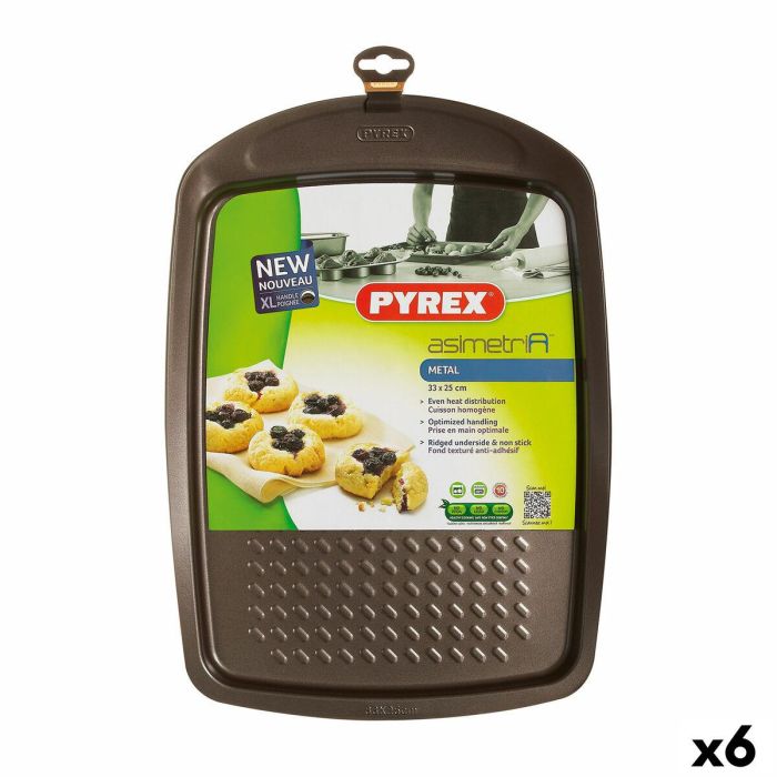 Molde para Horno Pyrex Asimetria Rectangular Negro Metal 33 x 25 cm (6 Unidades) 0 Molde para Horno Pyrex Asimetria Rectangular Negro Metal 33 x 25 cm (6 Unidades) 0