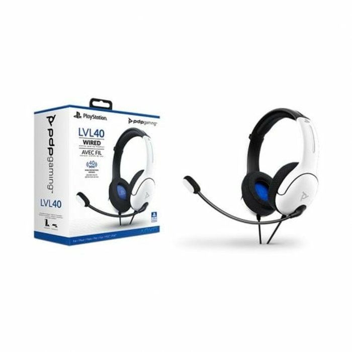 PDP PER0708056065973 Auriculares LVL40 con cable para juegos PS4 PS5 - Blanco 4 PDP PER0708056065973 Auriculares LVL40 con cable para juegos PS4 PS5 - Blanco 4