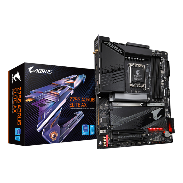 GIGABYTE Z790 AORUS ELITE AX Placa base - Soporta CPUs Intel 14ª Gen, DDR5, Wi-Fi 6E, LGA 1700, ATX
