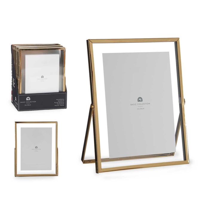 Marco Metal Oro 13x18 cm Giftdecor - Vidrio, Plástico, Metal (12 Unidades) Marco Metal Oro 13x18 cm Giftdecor - Vidrio, Plástico, Metal (12 Unidades)