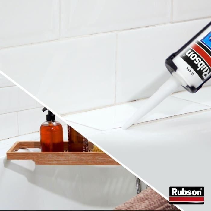 Sellador Sanitario - RUBSON - 2690812 - Baño Saludable - Antimoho - Blanco - 280ml 1 Sellador Sanitario - RUBSON - 2690812 - Baño Saludable - Antimoho - Blanco - 280ml 1