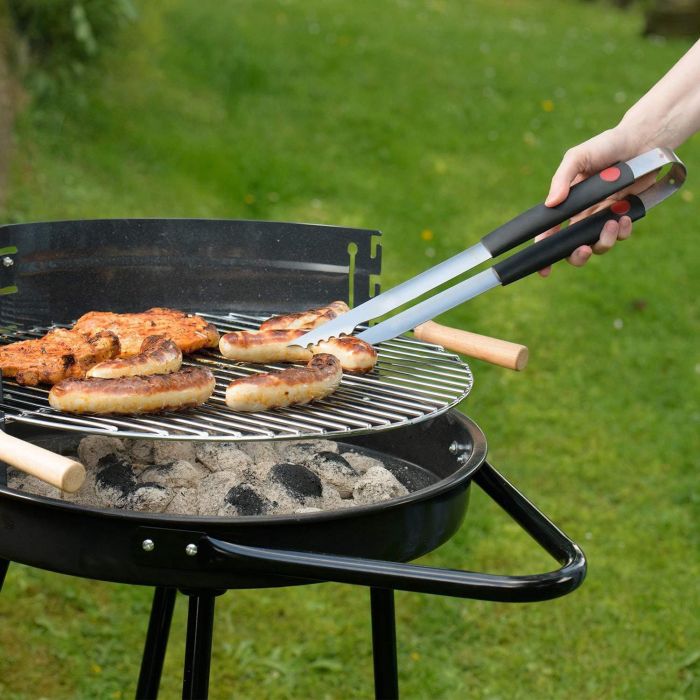 Pinzas para Barbacoa Black Algon - 24 cm (12 Unidades) 2 Pinzas para Barbacoa Black Algon - 24 cm (12 Unidades) 2