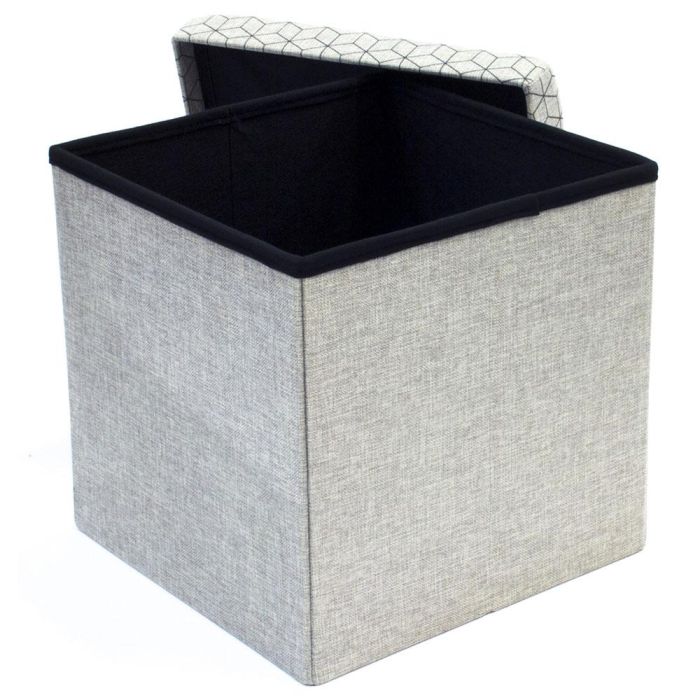 Caja-Puf Plegable Gris Claro Home Deco Factory 2