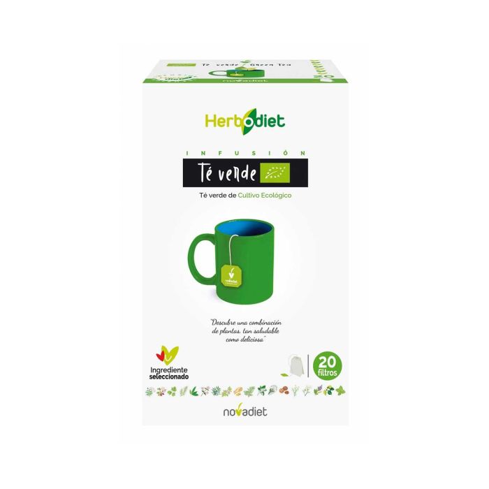 NOVADIET Té Verde Herbodiet - 20 Filtros Ecológicos
