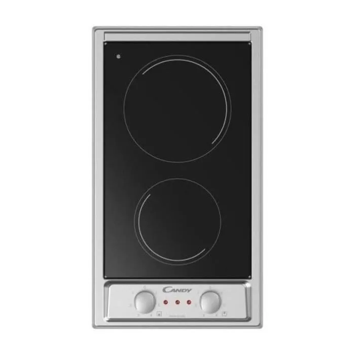 Candy Vitroceramic Hob Idea CH32XK 2 Foyers L 30cm Acero Inoxidable 1